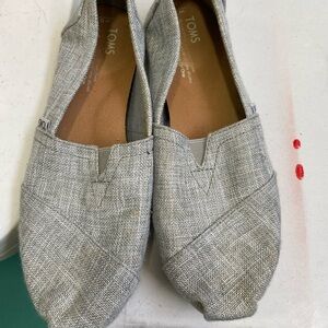 TOMS Gray/Silver With a little Shimmer Slip-On Shoes